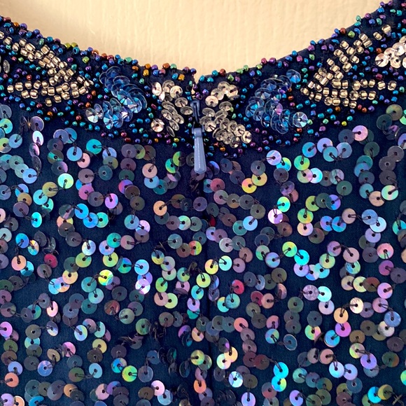 Scala Blue Sparkly Dress - Picture 3 of 5